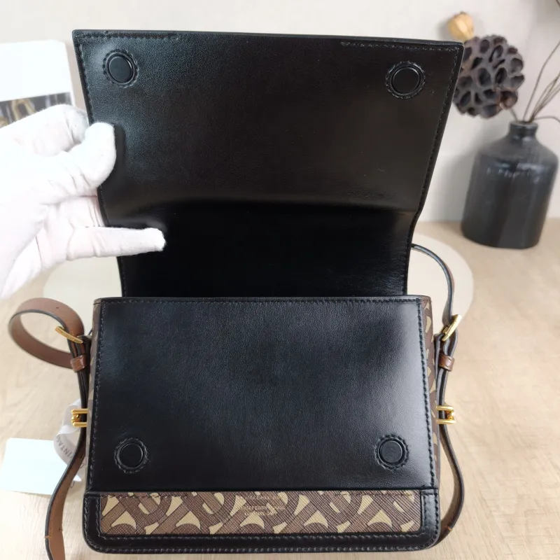 BURBERRY Shoulder Bag Shoulder Bag Brown Canvas One Size 19.5 × 7.5 × 16 cm — detail view 9 of 11
