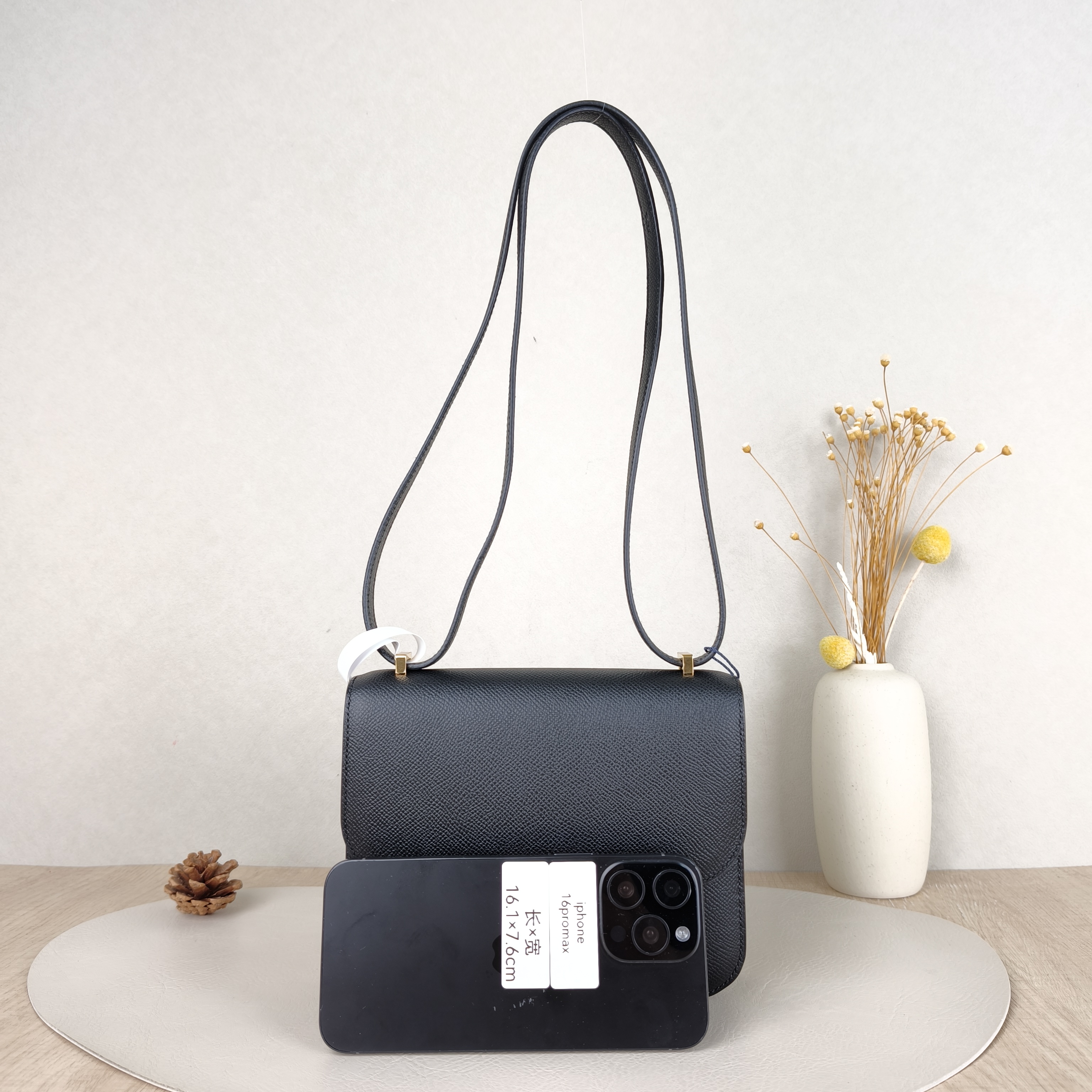 Hermès Crossbody Bag Constance 19 Gold-Tone Hardware Black Epsom Calfskinmini18 × 4 × 15 cm — cover view 4 of 5