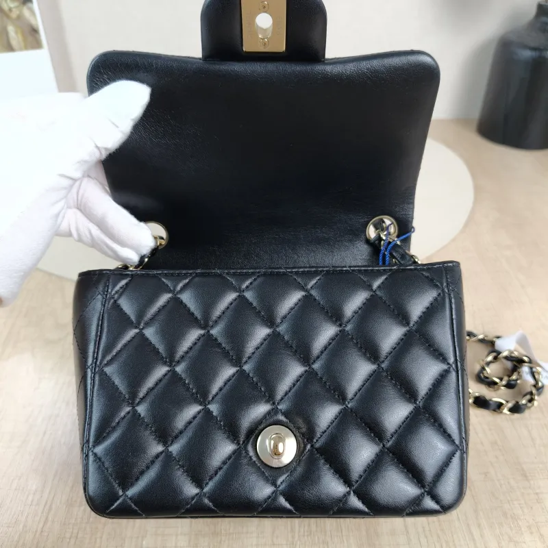 Chanel Crossbody Bag Classic Flap Mini CF Mini Black SL ambskinmini17 × 8 × 13.5 cm — detail view 1 of 13
