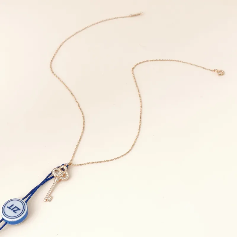 Tiffany&Co. Necklace Keys Collection Necklace Pendant Rose Gold Diamond18KR ose Gold One Size40cm — cover view 8 of 10