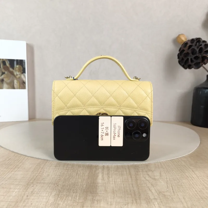 Chanel Backpack Backpack Yellow Grained Calfskin One Size 18 × 4 × 13 cm — cover view 2 of 5