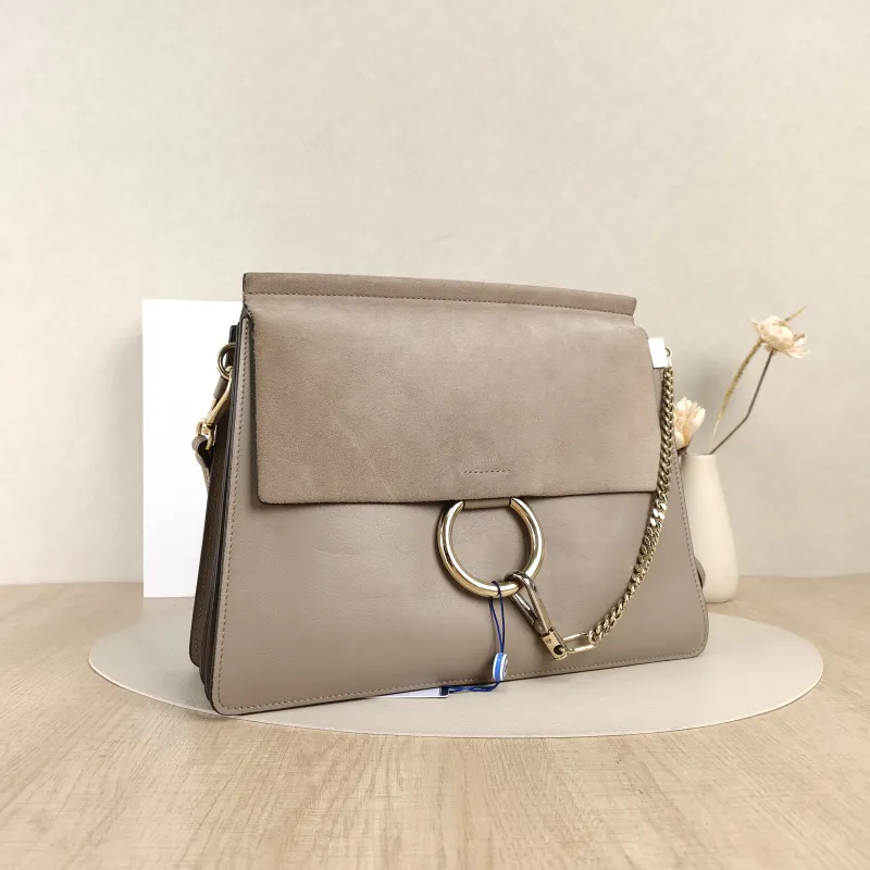 Chloé Crossbody Bag Crossbody Bag Grey Suede One Size31 × 5 × 26 cm — cover view 3 of 5