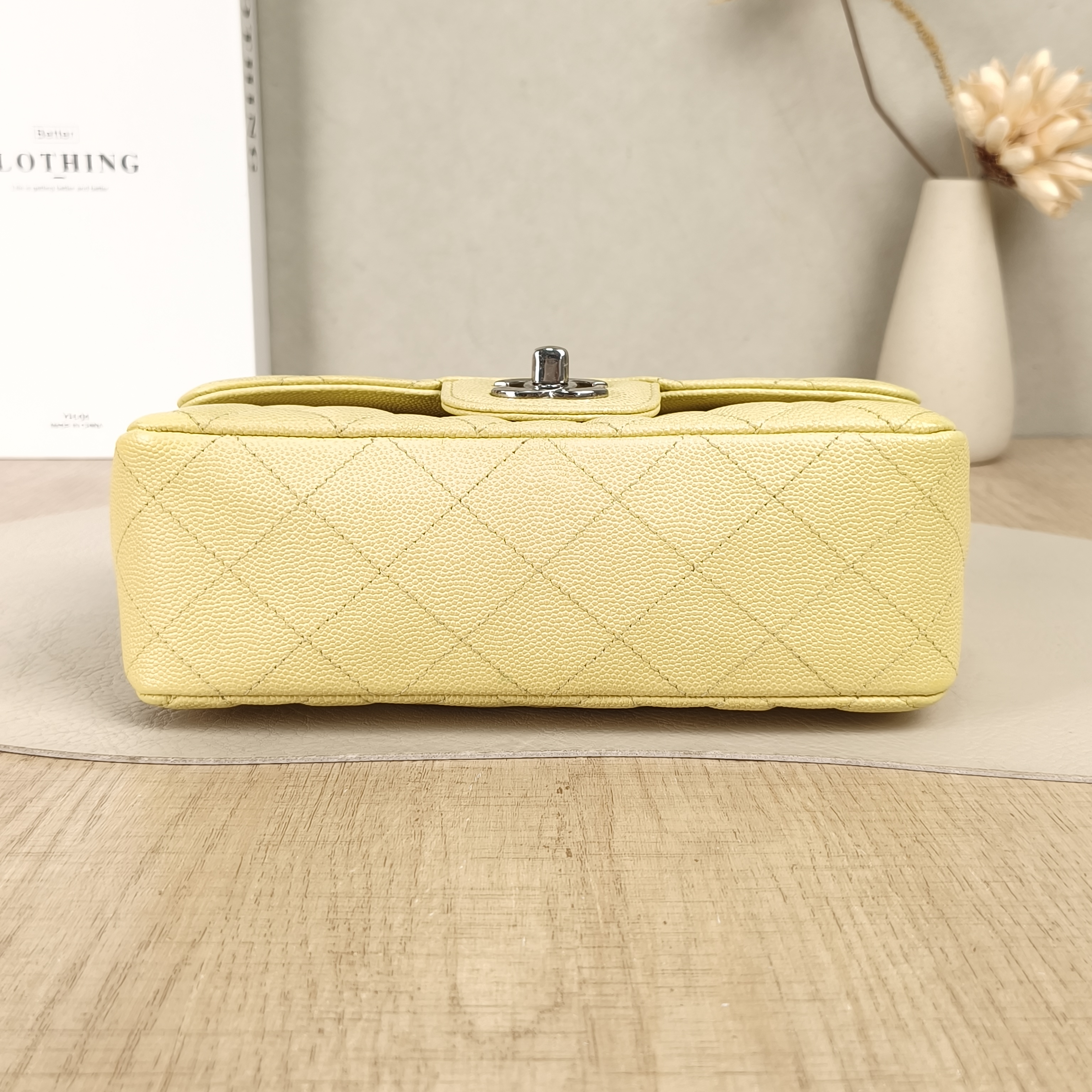 Chanel Crossbody Bag Classic Flap Large Mini CF Mini Yellow Grained Calfskin mini20 × 6 × 12 cm — cover view 5 of 5