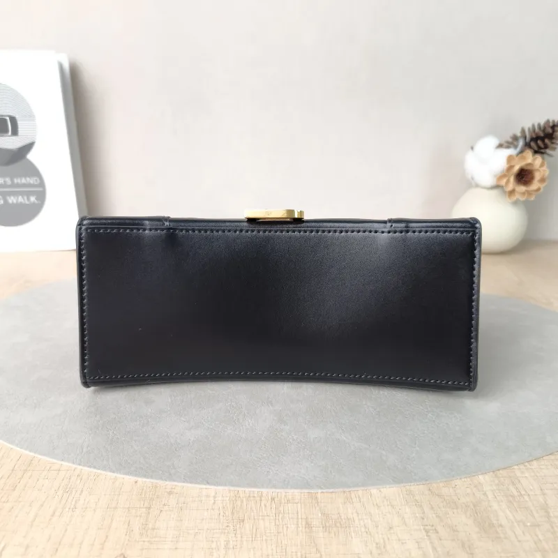 BALENCIAGA Crossbody Bag Hourglass Hourglass Bag Black Calfskin S 23 × 10 × 14 cm — cover view 3 of 5