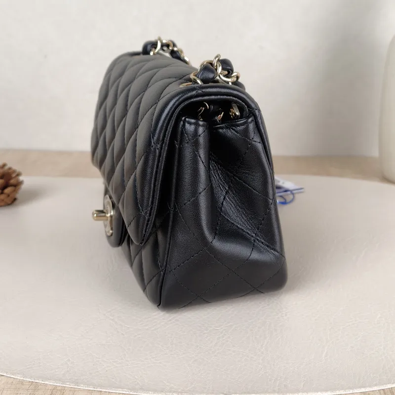 Chanel Crossbody Bag Classic Flap Mini CF Mini Black Lambskin One Size17 × 8 × 13.5 cm — detail view 8 of 15