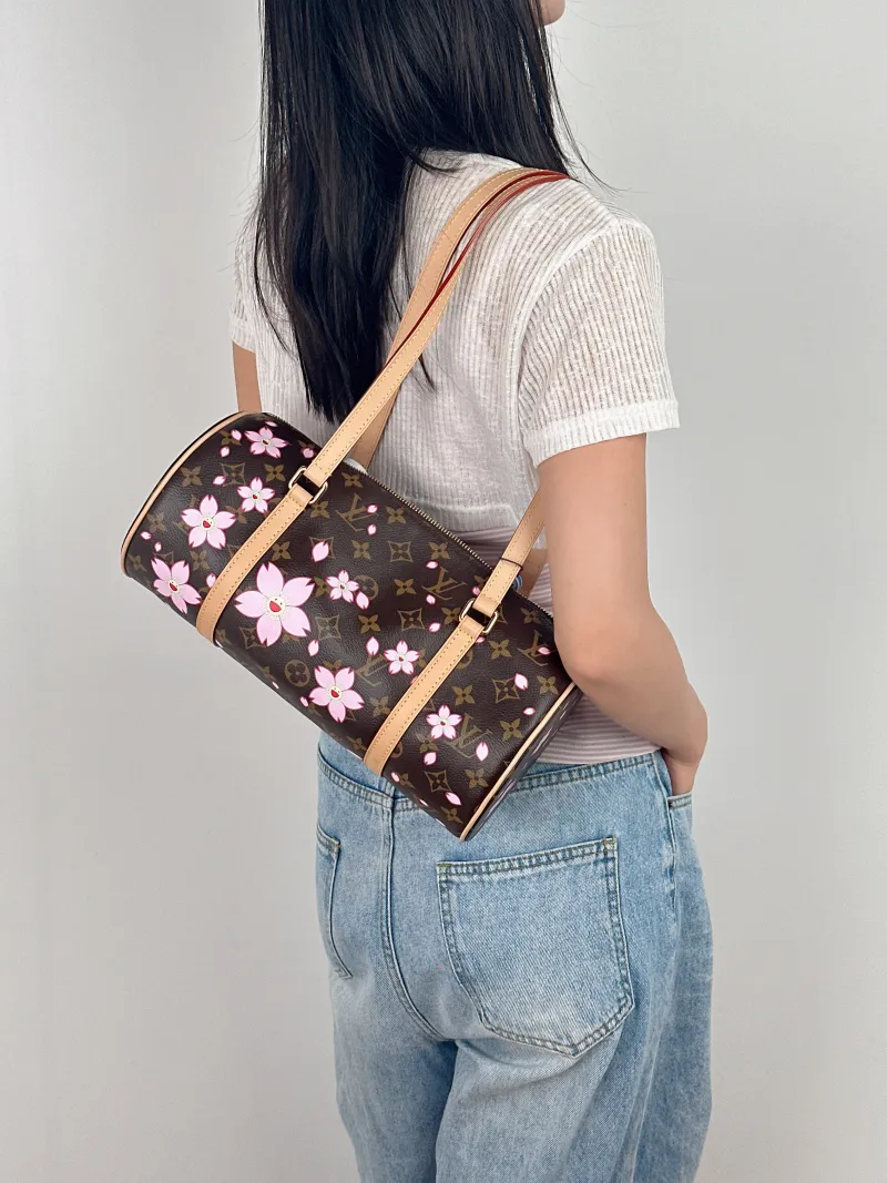Louis Vuitton Shoulder Bag Papillon Monogram · PVC One Size30 × 15 × 15 cm — on-model view 1 of 2