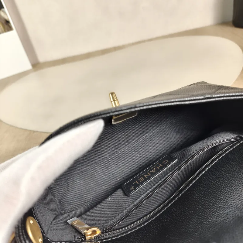 Chanel Crossbody Bag cf Collection Top Handle Bag Black Grained Calfskin One Size 20 × 5 × 13 cm — detail view 8 of 12