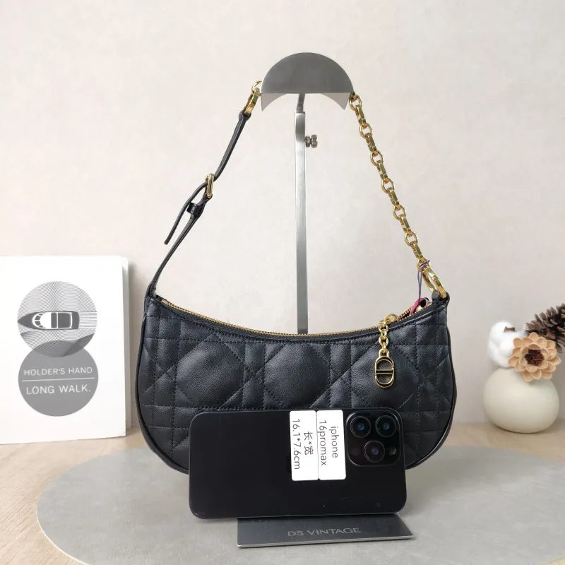 DIOR Shoulder Bag CD Lounge Black Lambskin One Size26 × 5.5 × 15 cm — cover view 5 of 6