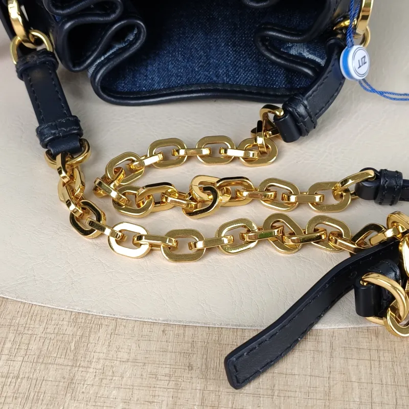 DIOR Shoulder Bag C'est bucket Bucket Bag Blue Canvas 24 × 10 × 25.5 cm — detail view 1 of 12