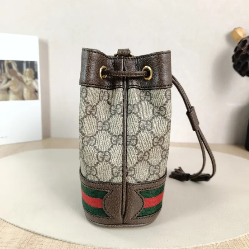 GUCCI Shoulder Bag Ophidia Bucket Bag Monogram PVC Mini 15.5 × 9 × 19 cm — detail view 3 of 10