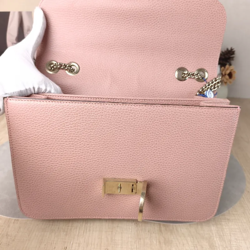GUCCI Crossbody Bag Collection Crossbody Bag Pink Calfskin 28 × 7 × 18 cm — detail view 9 of 13