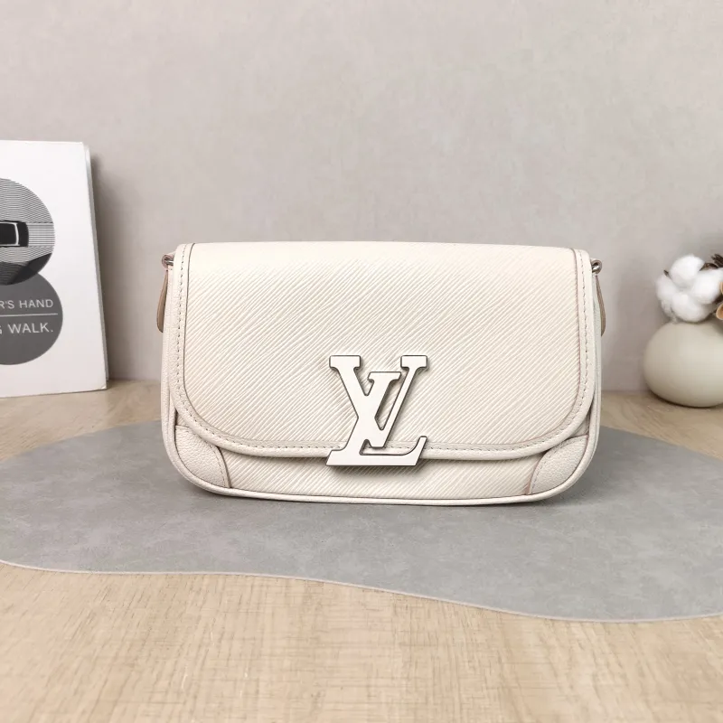 Louis Vuitton Shoulder Bag BUCI Beige Epi Embossed Calfskin One Size 24.5 × 9 × 15.5 cm