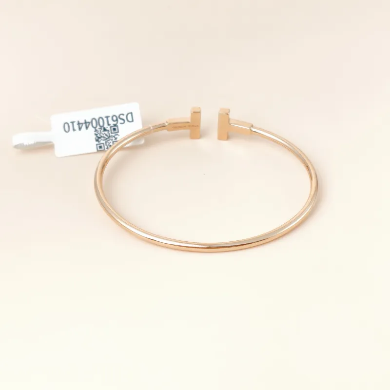 Tiffany&Co. Bangle TC ollection T Rose Gold Rose Gold 18KR ose Gold Diamond Medium 15.9 โ cover view 4 of 8