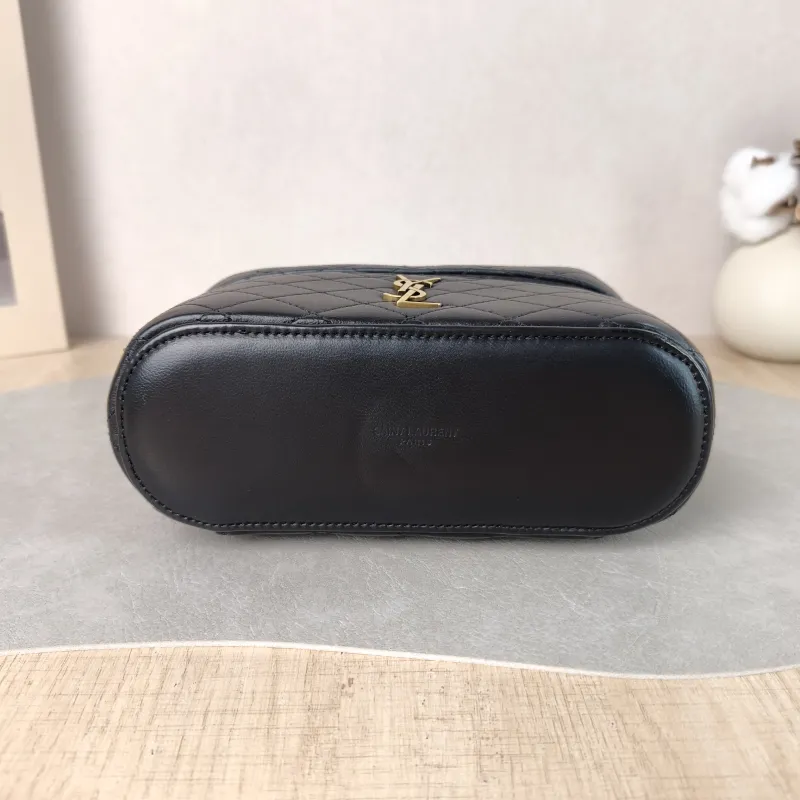 SAINT LAURENT Shoulder Bag Gaby Cosmetic Bag Black Calfskin Medium 18 × 6.5 × 11 cm — cover view 4 of 5