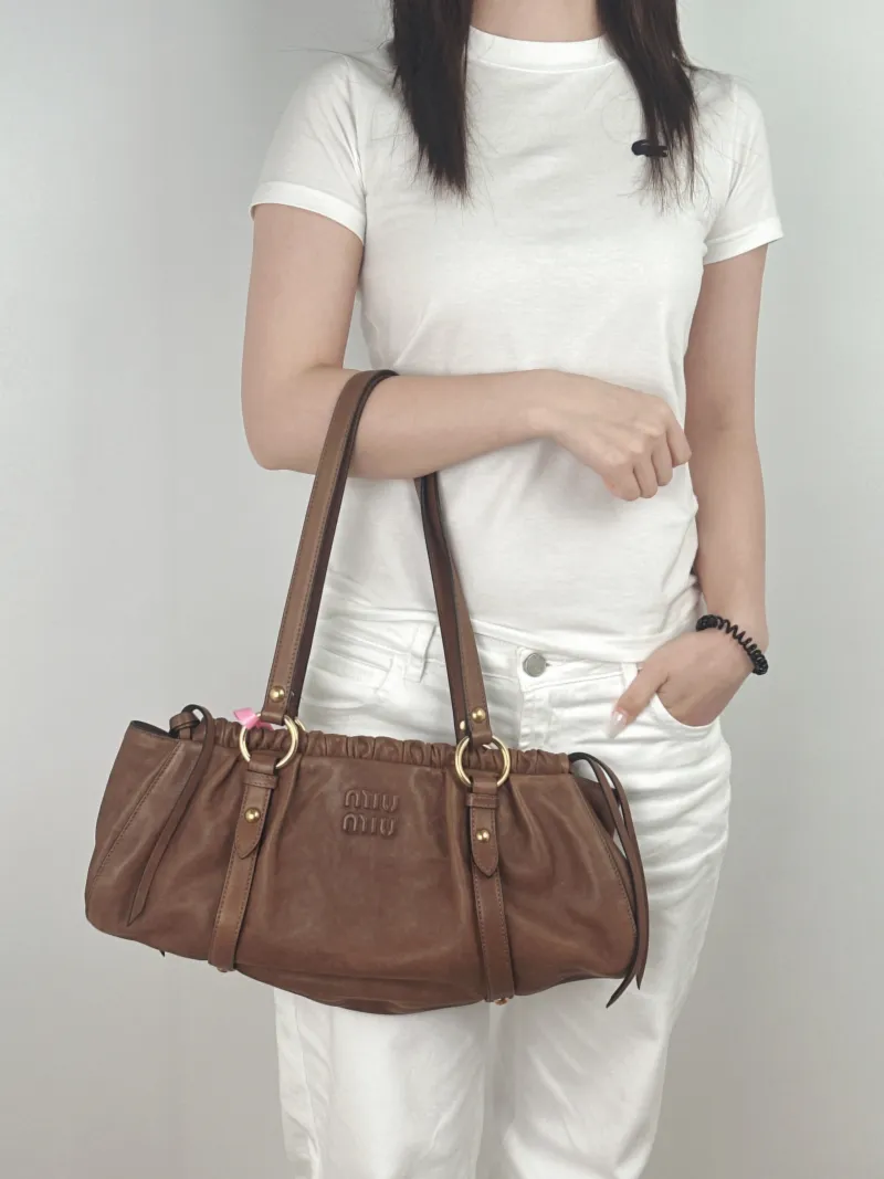 Miumiu Shoulder Bag Joie Shoulder Bag Lambskin One Size44 × 10.5 × 21 cm — on-model view 2 of 2