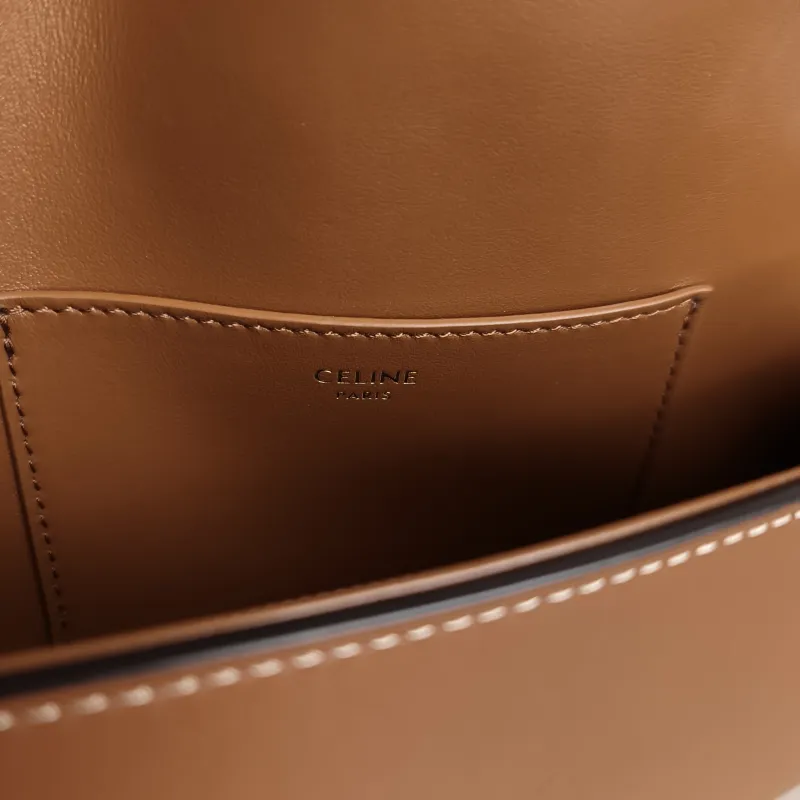 CELINE Crossbody Bag TABOU Brown Calfskinmini18 × 5 × 8 cm — detail view 4 of 11