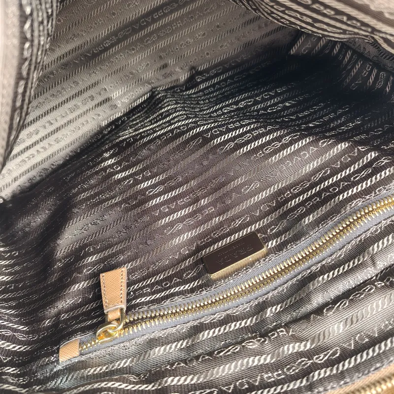 PRADA Shoulder Bag Re-Edition 1995 Brown Nylon One Size 36 × 11 × 25 cm — detail view 8 of 11