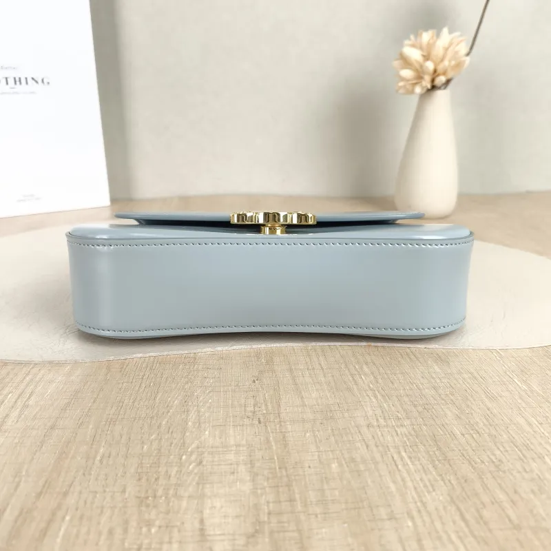 CELINE Crossbody Bag teen lola Crossbody Bag Blue Calfskin One Size 20 × 5 × 11.5 cm — cover view 3 of 5