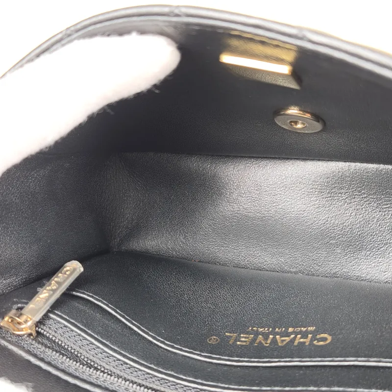 Chanel Crossbody Bag Classic Flap Large Mini CF Mini Black SL ambskin mini 20 × 6 × 12 cm — detail view 11 of 12