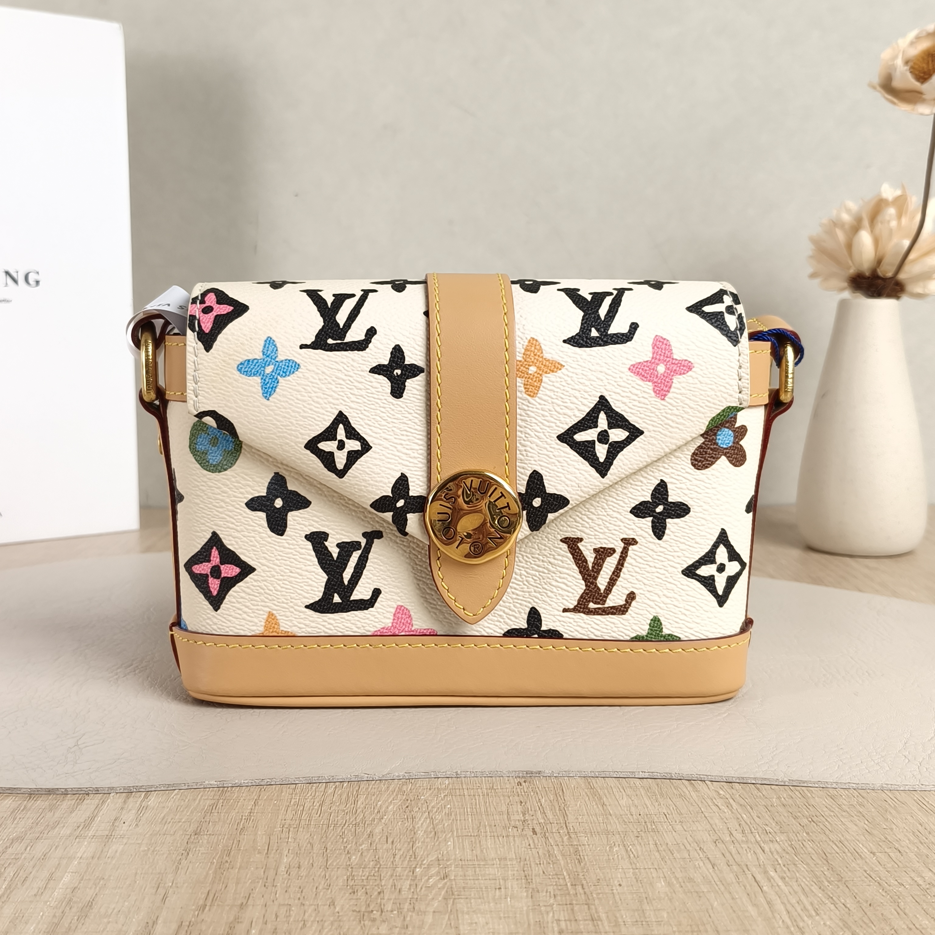 Louis Vuitton Crossbody Bag ENVELOPE Messenger Bag Box Tyler Yellow PV Cmini19 × 7 × 12 cm