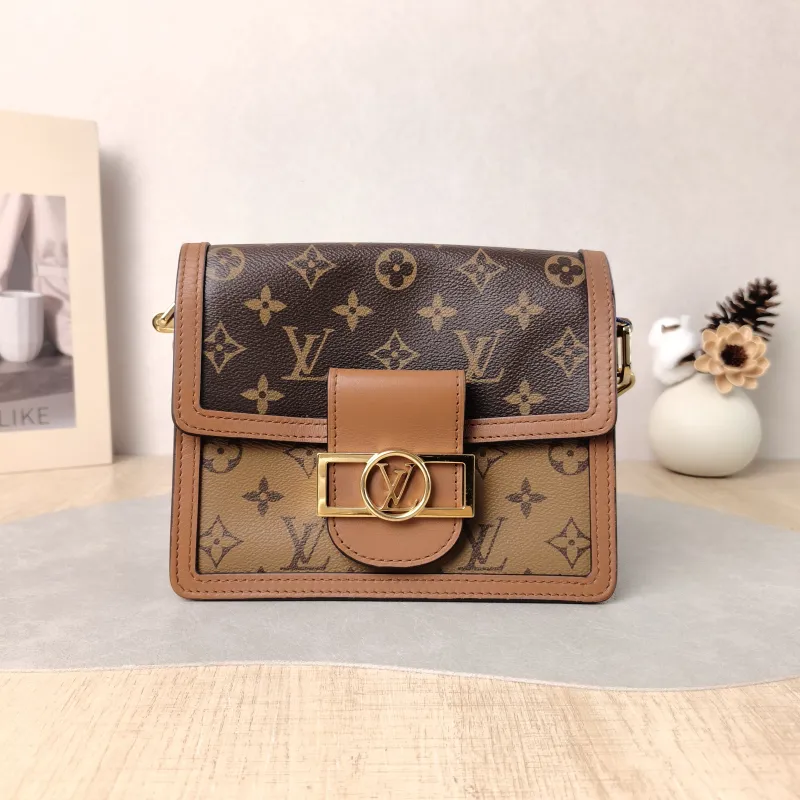Louis Vuitton Crossbody Bag Dauphine Monogram PVC Mini 20 × 9 × 15 cm