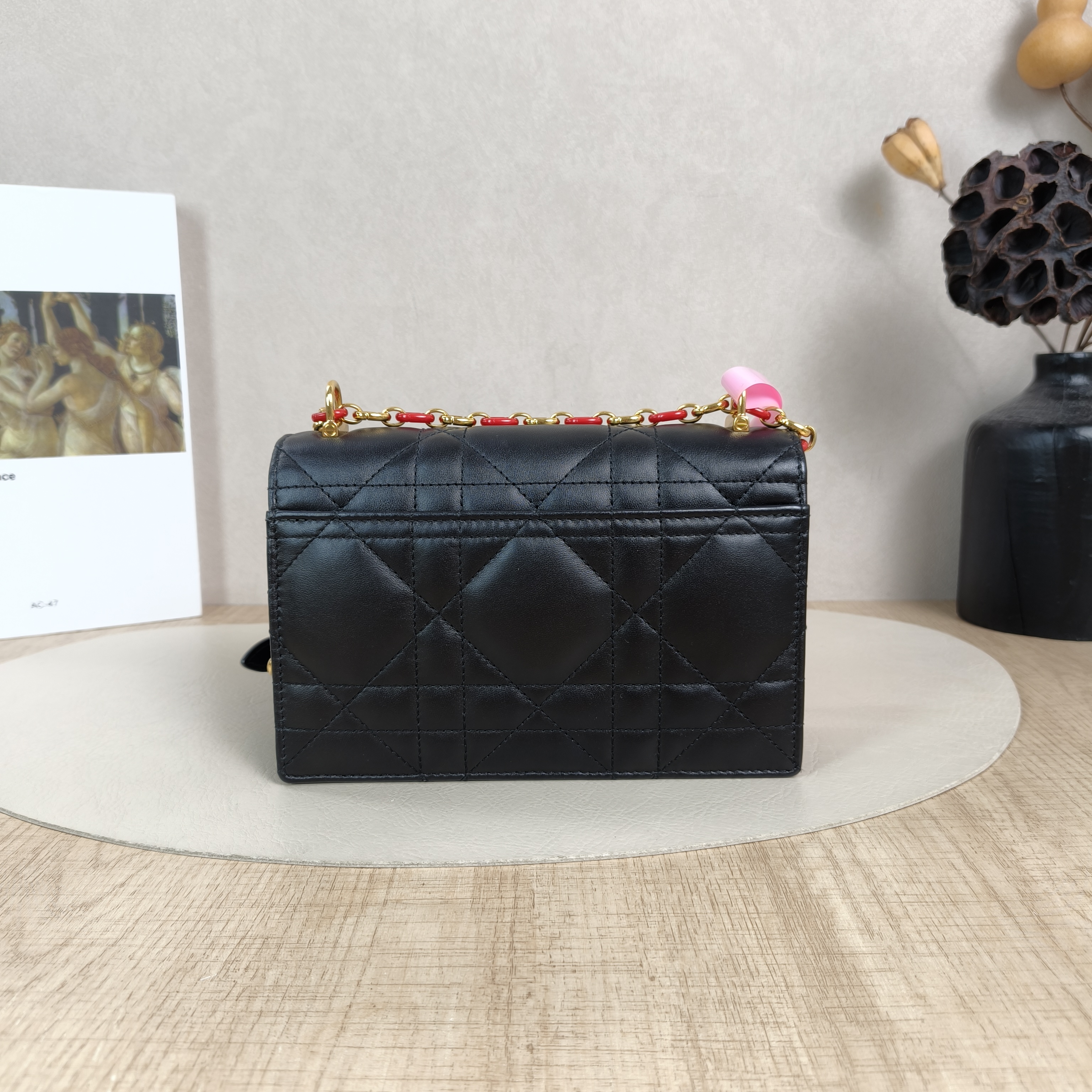 DIOR Crossbody Bag Miss Caro Chain Bag Black Lambskinmini18 × 5.5 × 12 cm — cover view 2 of 6