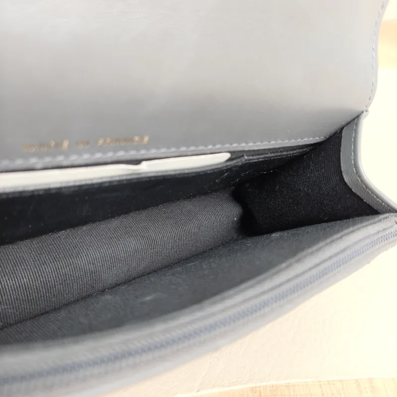 Chanel Crossbody Bag woc Dark Grey Lambskin Mini 17 × 4 × 10 cm — detail view 10 of 12