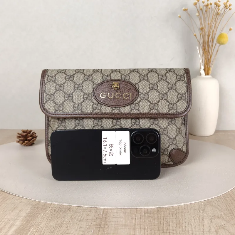 GUCCI Crossbody Bag Neo Vintage Belt Bag Monogram PVC Medium 24 × 4 × 17 cm — cover view 3 of 5