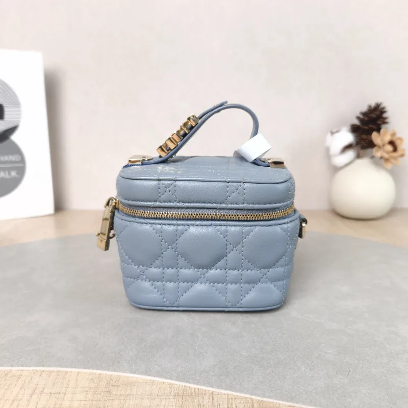 DIOR Crossbody Bag Lady Vanity Cosmetic Bag Lambskin Mini 11 × 7 × 10 cm