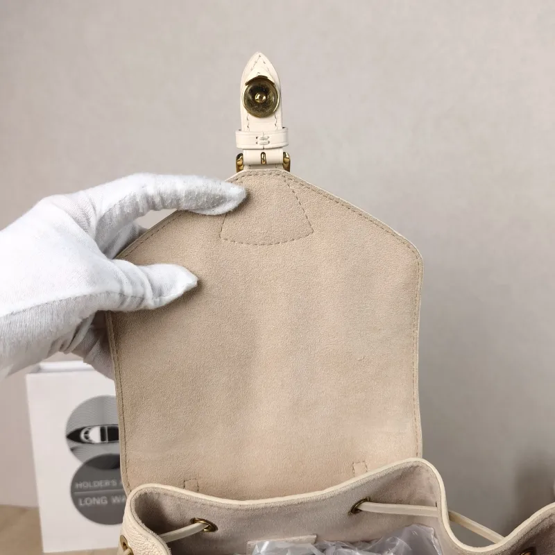Louis Vuitton Backpack Montsouris Backpack White Calfskin Small 23 × 15 × 27 cm — detail view 14 of 14