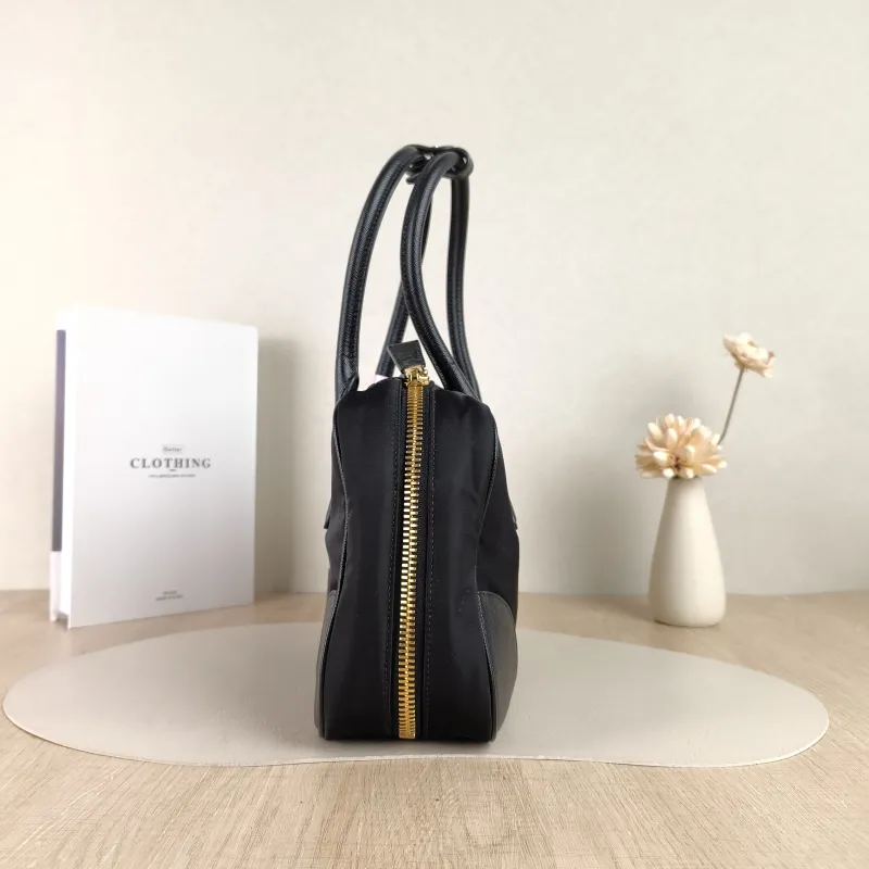 PRADA Top Handle Bag Black Nylon One Size 31 × 9 × 18 cm — detail view 13 of 13