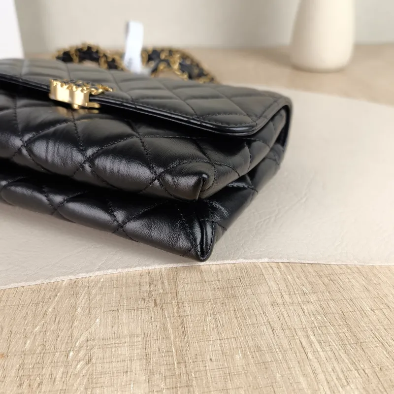 Chanel Crossbody Bag 23k 19 hobo Black Calfskin One Size 18 × 4 × 12 cm — detail view 9 of 12