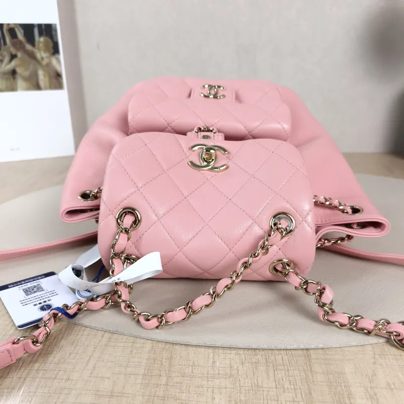 Chanel Backpack Duma Pink Calfskin Small18 × 12 × 18.5 cm — detail view 10 of 13
