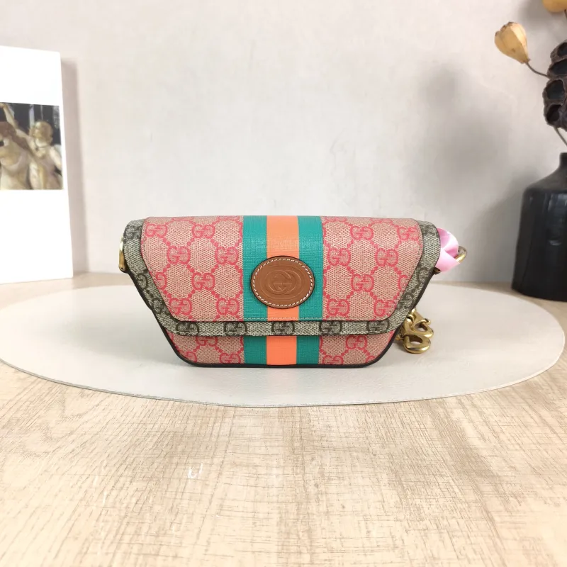 GUCCI Shoulder Bag Red PVC One Size 20 × 4 × 10 cm