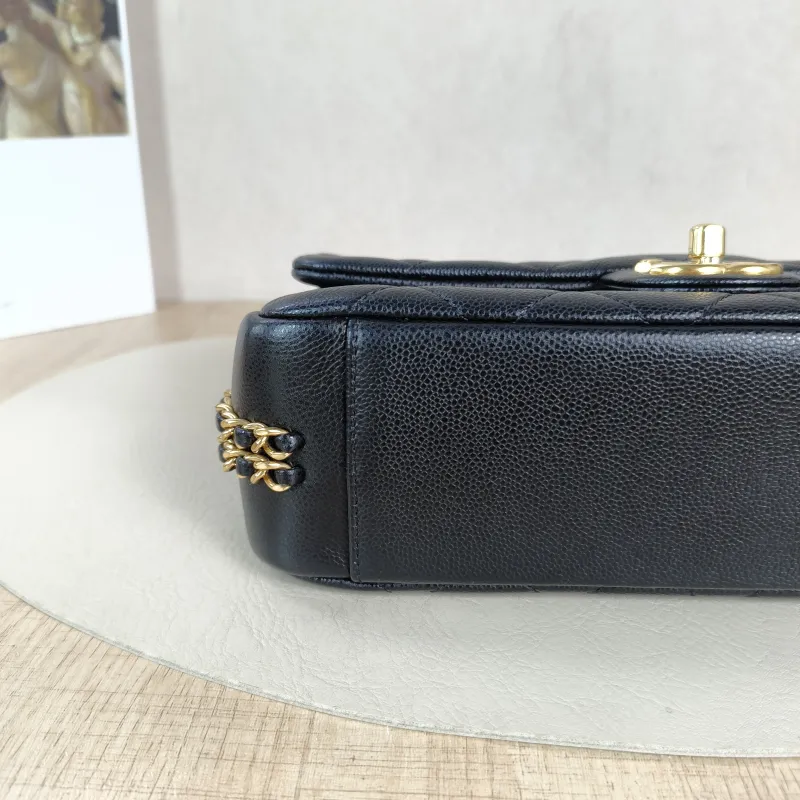 Chanel Crossbody Bag Editioncf mini Black Grained Calfskin 23.5 × 7 × 15 cm — detail view 5 of 13