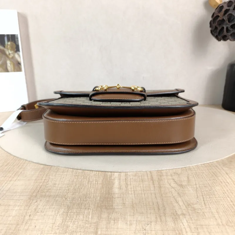 GUCCI Shoulder Bag Horsebit 1955 Horsebit Medium Monogram PVC Medium 25 × 8 × 18 cm — cover view 2 of 5