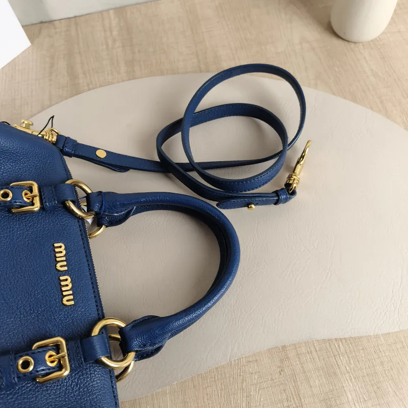 Miumiu Top Handle Bag Top Handle Bag Navy One Size 27 × 15 × 21 cm — detail view 11 of 11