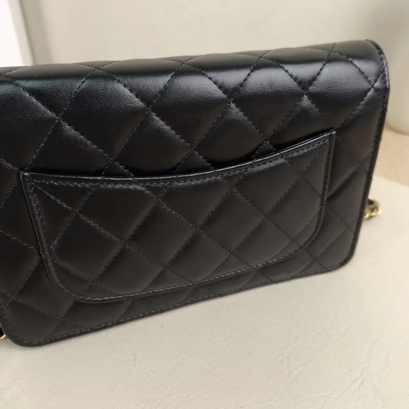 Chanel Crossbody Bag Classic Flap WOC CF WOCWOC Bag Edition Black Lambskinmini19.2 × 3.5 × 12.3 cm — detail view 17 of 17