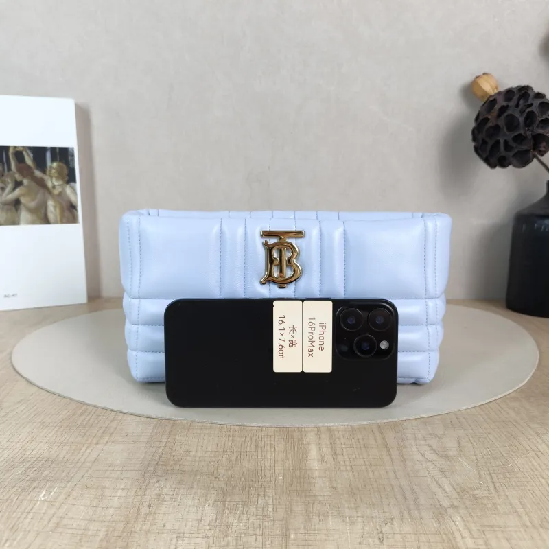 BURBERRY Crossbody Bag tb Collection Crossbody Bag Blue Lambskin One Size 23 × 10 × 13 cm — cover view 5 of 5