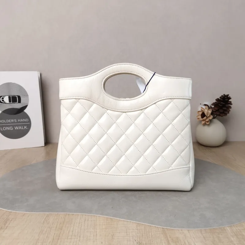 Chanel Crossbody Bag 31Bag White Gold Waxed Leather Mini 23 × 5.5 × 22 cm — cover view 3 of 5