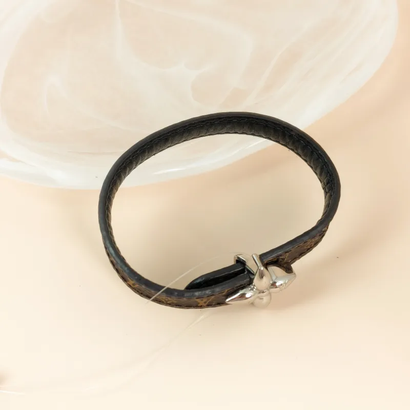 Louis Vuitton Bangle Bangle Silver Monogram One Size 20cm โ cover view 4 of 7