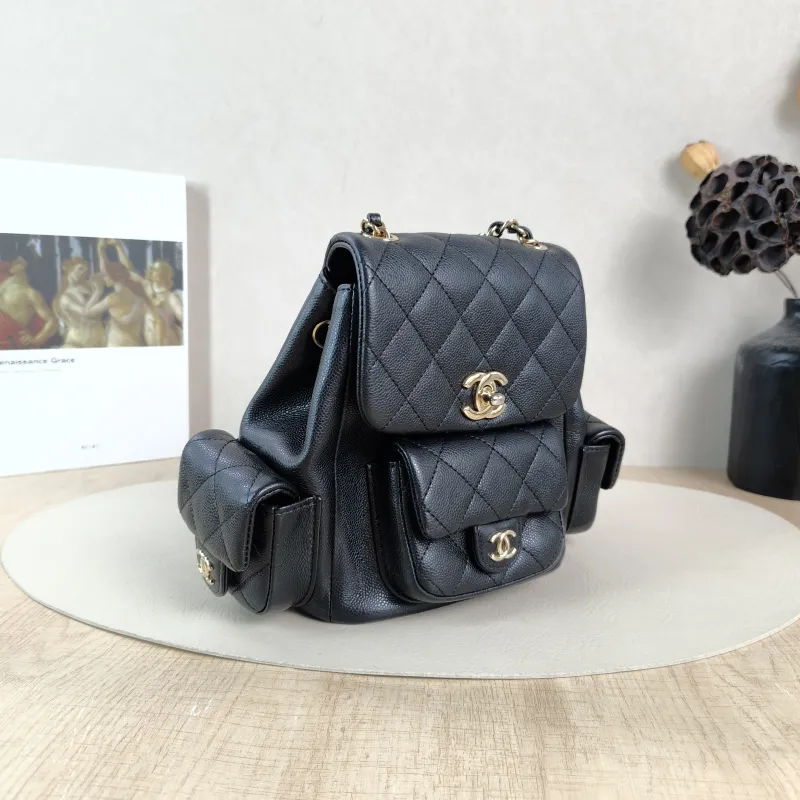 Chanel Backpackduma Black Calfskin Small18 × 9.5 × 19 cm — cover view 3 of 5
