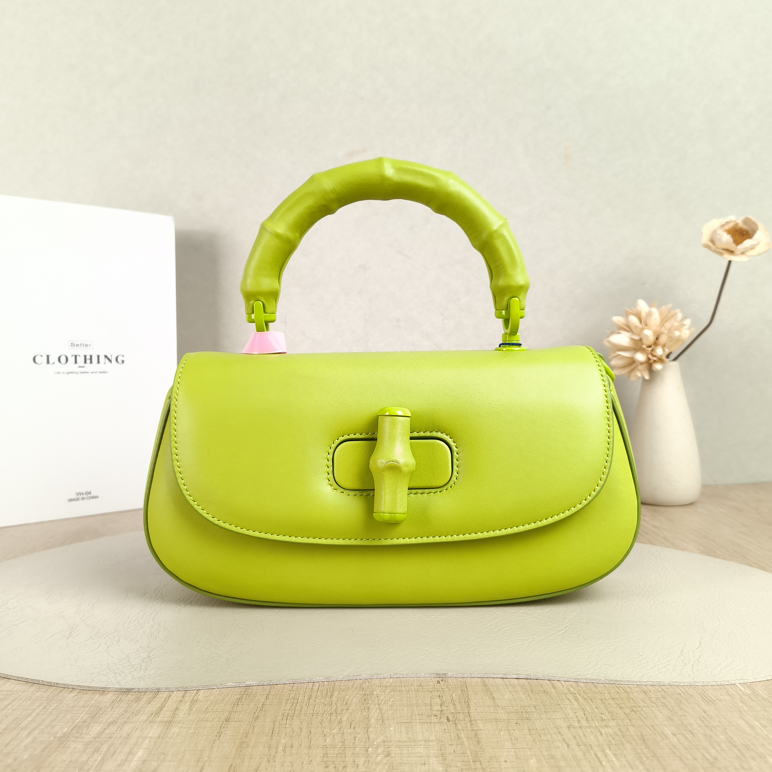 GUCCI Crossbody Bagbamboo diva Top Handle Crossbody Bag Green Small27 × 8 × 13 cm