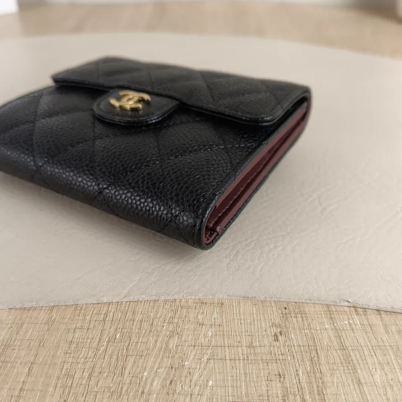 Chanel Wallet Wallet Black with Gold-Tone Hardware Grained Calfskin Mini 11.5 × 2.5 × 10 cm 23 — detail view 9 of 9