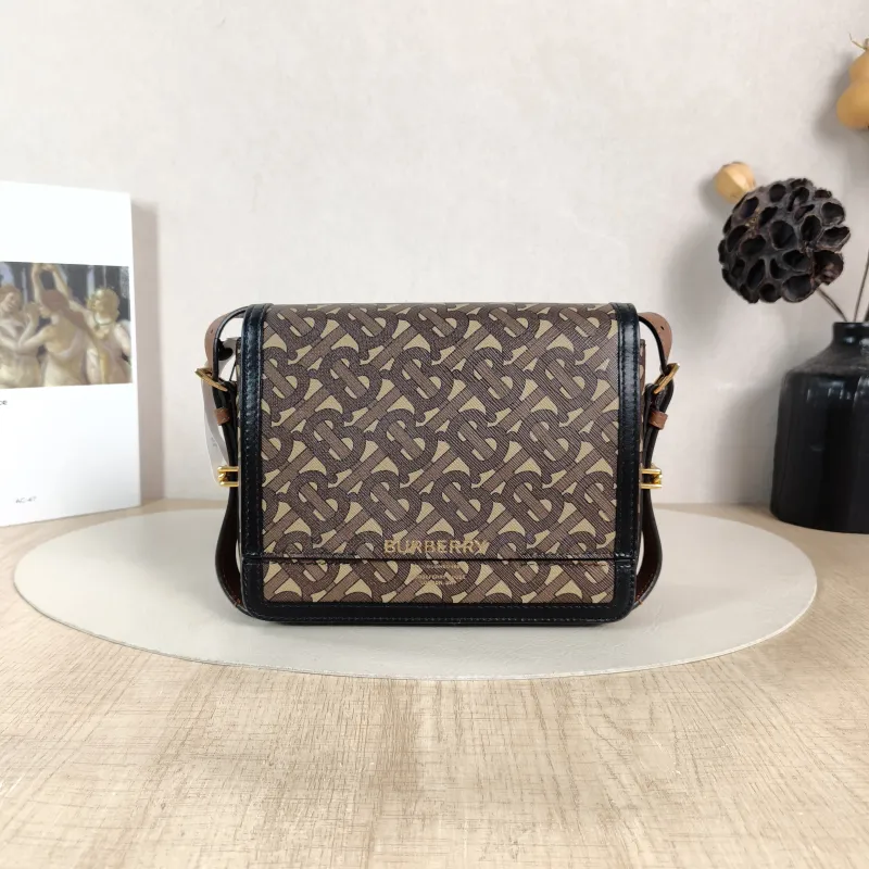 BURBERRY Shoulder Bag Shoulder Bag Brown Canvas One Size 19.5 × 7.5 × 16 cm