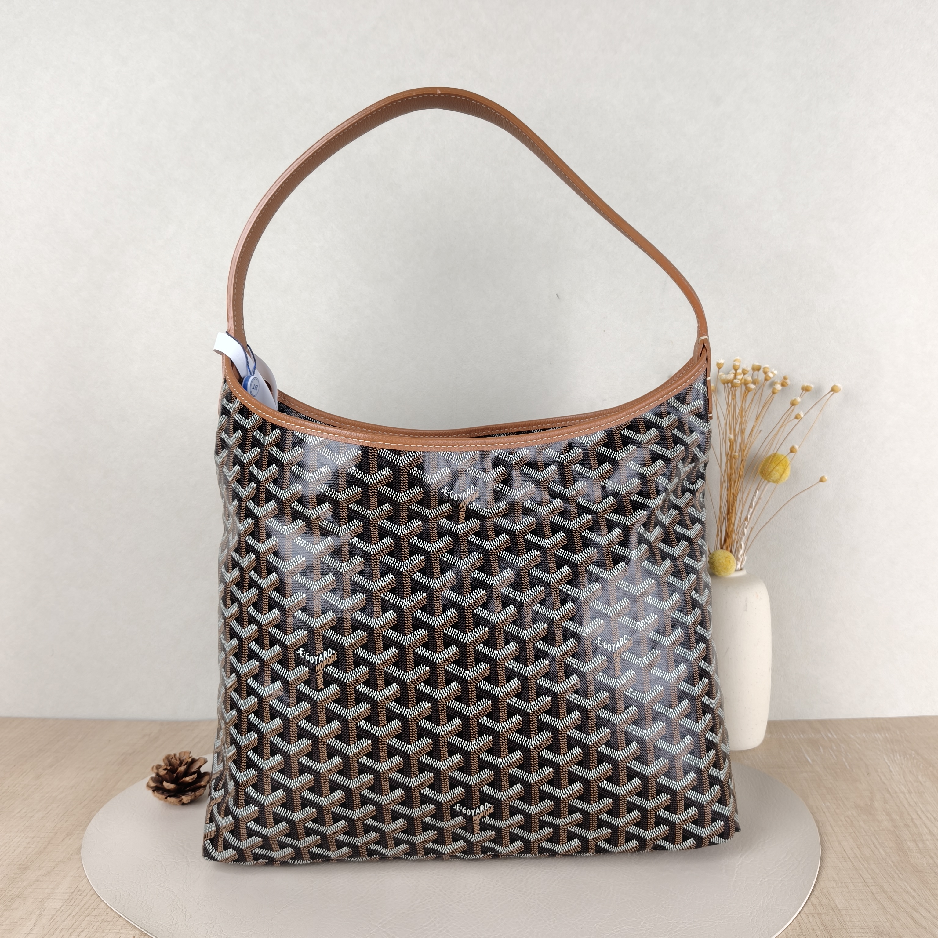 GOYARD Shoulder Bag Boheme Hobo​ Brown PVC Small43 × 14 × 27 cm