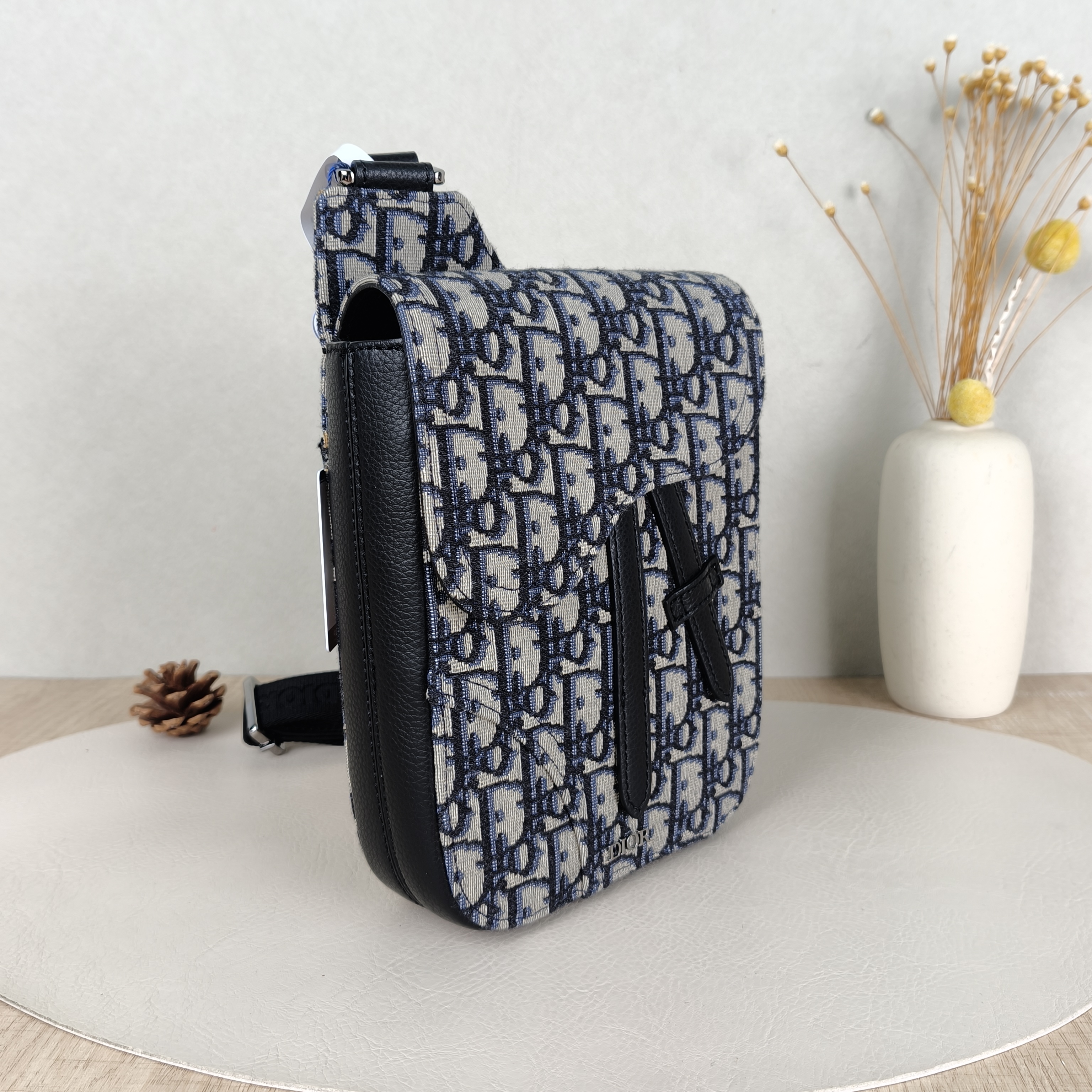 DIOR Crossbody Bag Saddle Edition Belt Bag Blue Canvas One Size16 × 5 × 21 cm — cover view 6 of 6