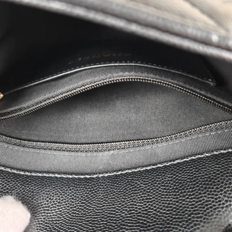 Chanel Backpackado Backpack Black Grained Calfskin One Size20 × 8 × 22 cm — detail view 8 of 13