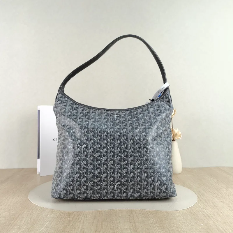 GOYARD Shoulder Bag Boheme Hobo​ Grey ine Canvas Small 43 × 14 × 27 cm — cover view 3 of 4