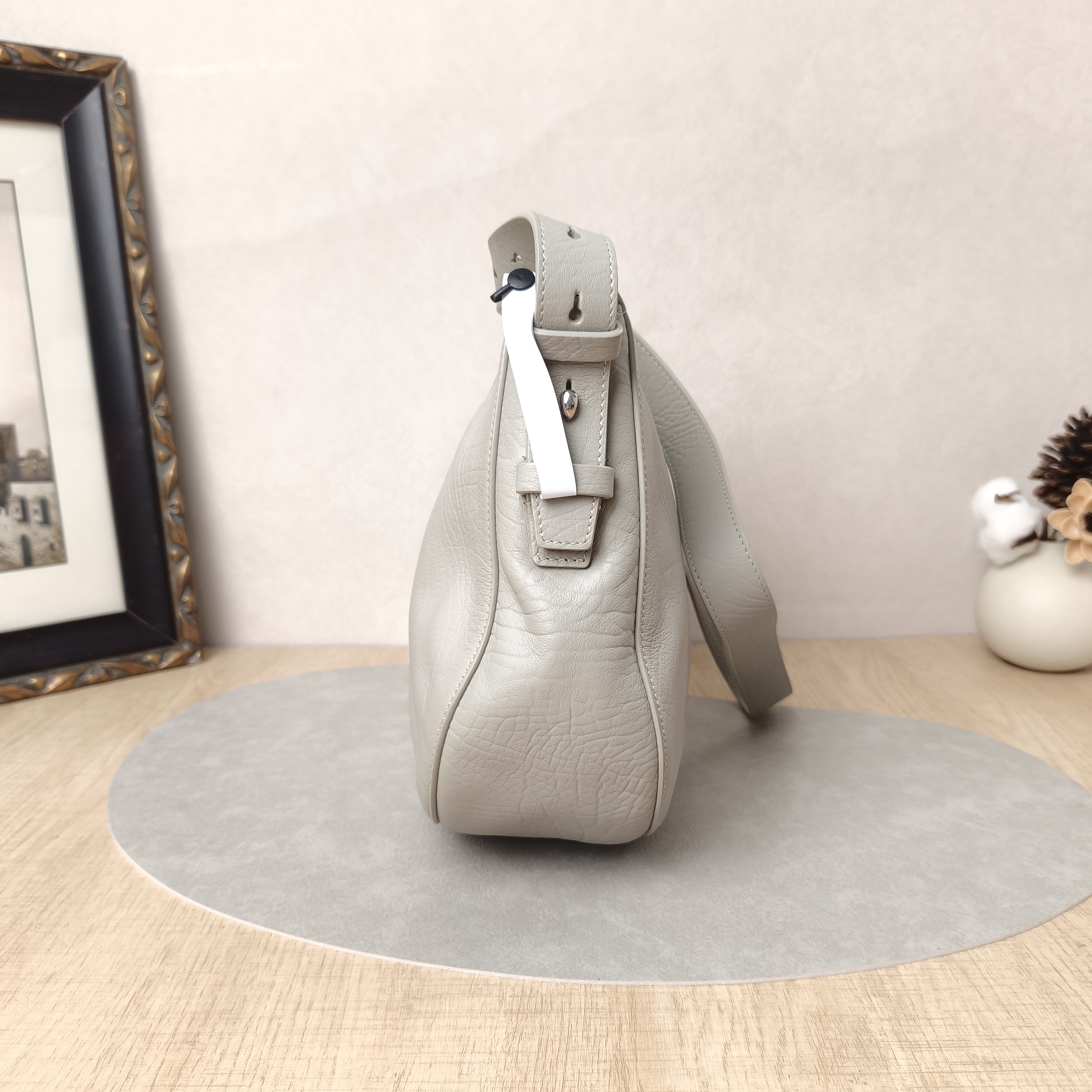 BURBERRY Crossbody Bag Crossbody Bag Grey Calfskin One Size24 × 8 × 23 cm — cover view 5 of 10